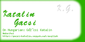 katalin gacsi business card